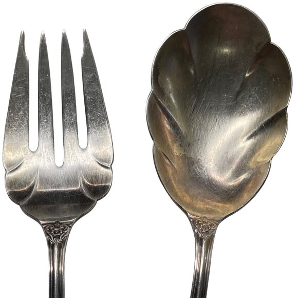 VTG Rogers Bros. Heritage 1847 Silverplate serving pieces meat fork &amp; spoon - Picture 2 of 8